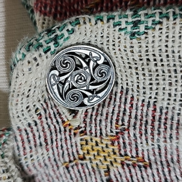 Colorful Patchwork Tapestry Button-Up Jacket By Claire Murray SILVERADO USA. - Picture 2 of 10